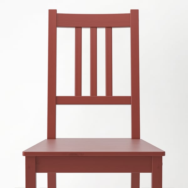 PINNTORP chair, red stained, 42x90x49 cm