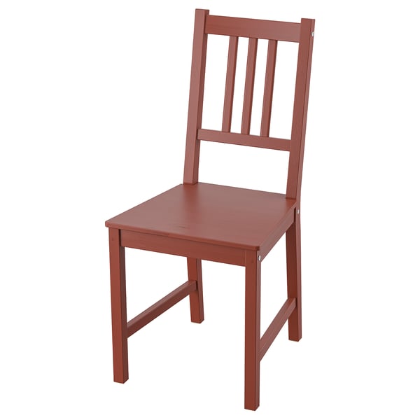 PINNTORP chair, red stained, 42x90x49 cm