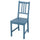 PINNTORP chair, blue stained/pine, 42x90x49 cm