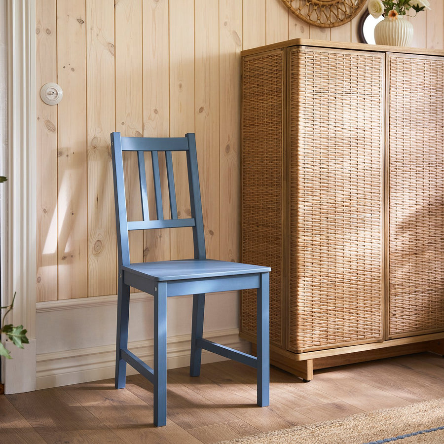 PINNTORP chair, blue stained/pine, 42x90x49 cm