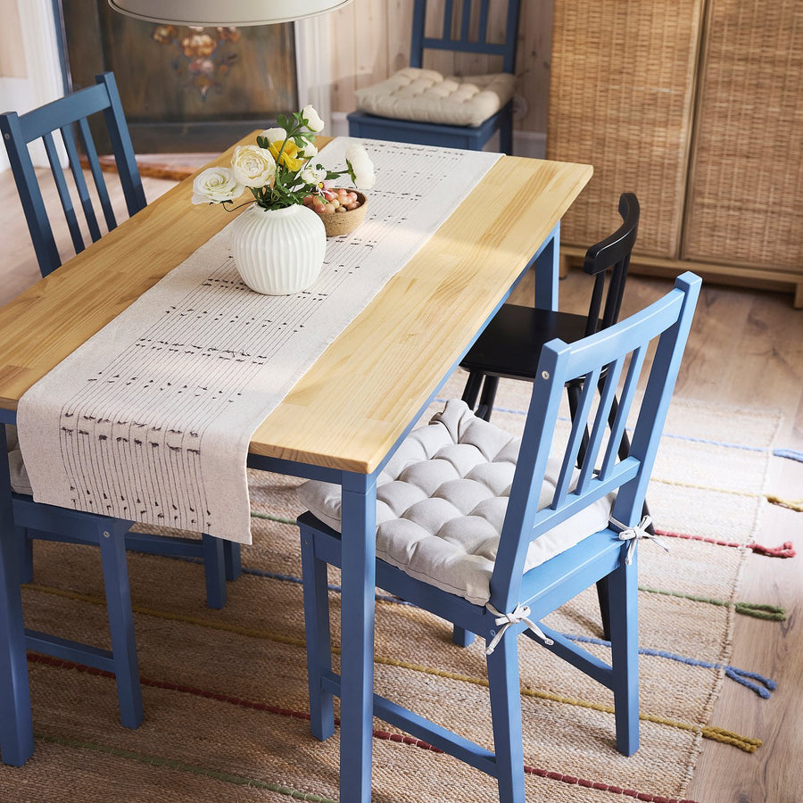 PINNTORP chair, blue stained/pine, 42x90x49 cm