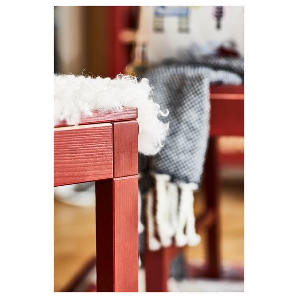 PINNTORP - PINNTORP Table, light brown stained/red stained, 125x75 cm