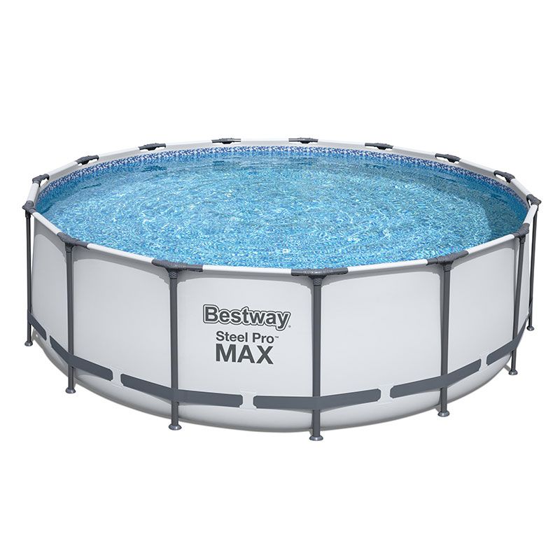 Steel round tubolar pool D4.57 x 122cm, white, 3 m3/h cartridge pump