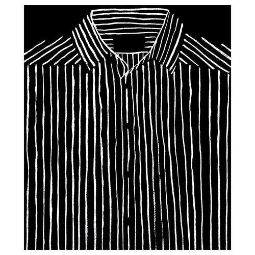 PJÄTTERYD picture, striped shirt, 40x50 cm