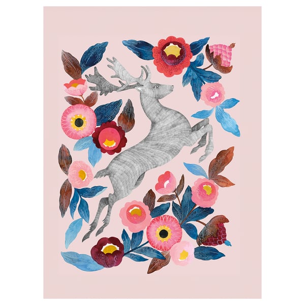 PJÄTTERYD picture, forest fairy tale, 50x70 cm