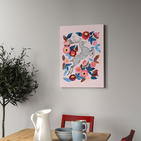 PJÄTTERYD picture, forest fairy tale, 50x70 cm