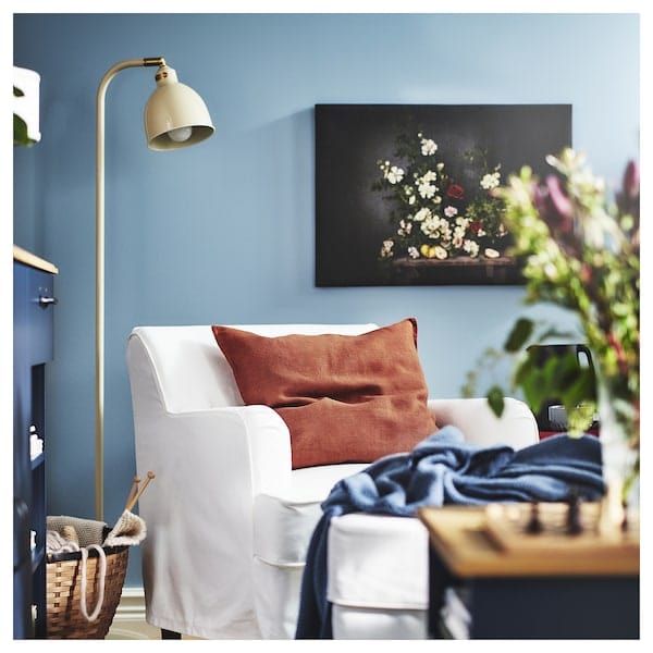 Ikea PJÄTTERYD - Picture, flowers-against a black wall, 70x50 cm