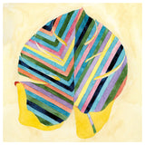 PJÄTTERYD picture, striped leaf, 90x90 cm