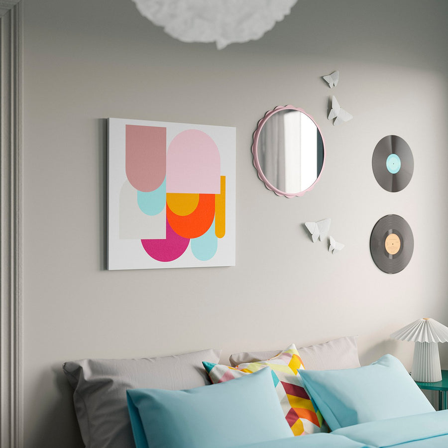 PJÄTTERYD picture, colourful shapes, 56x56 cm