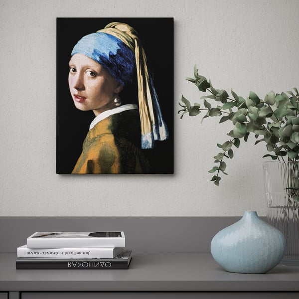 PJÄTTERYD picture, girl with a pearl earring , 2, 30x40 cm