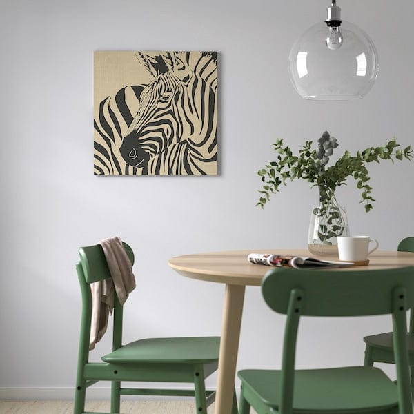 Ikea PJÄTTERYD - Canvas, zebra,56x56 cm