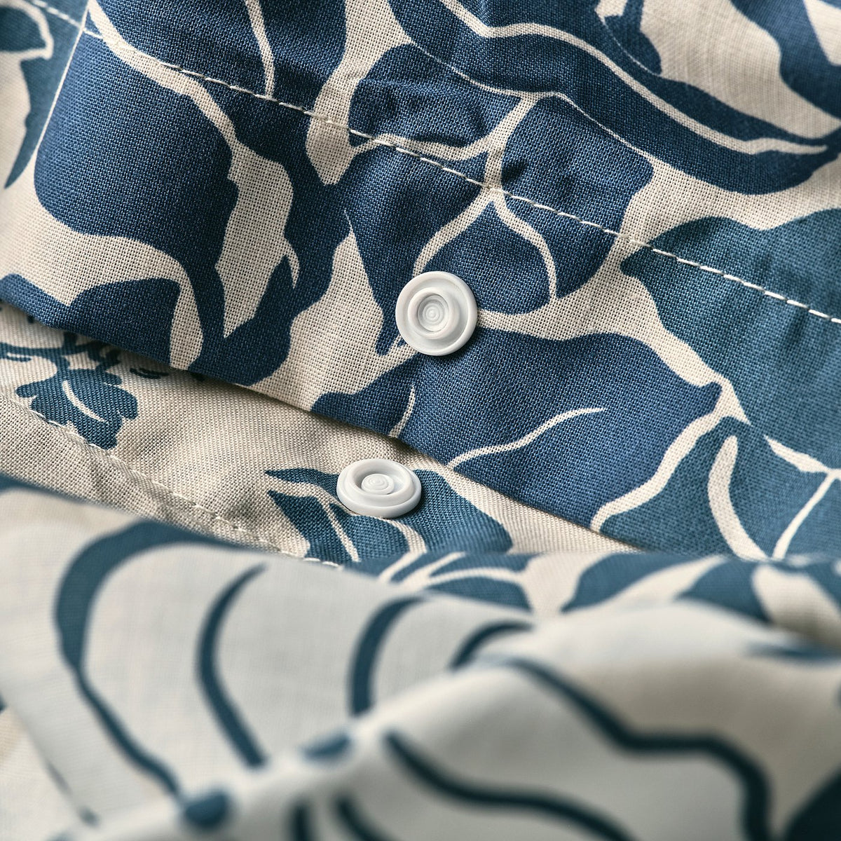 PJÄXE duvet cover and pillowcase, light beige/floral pattern, 150x200/50x80 cm