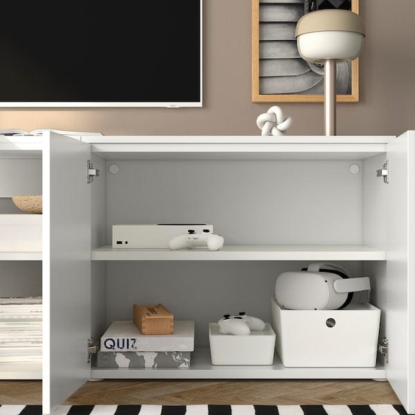 Ikea PLATSA - Open storage combination w 2 doors, white Fonnes/white, 160x42x63 cm