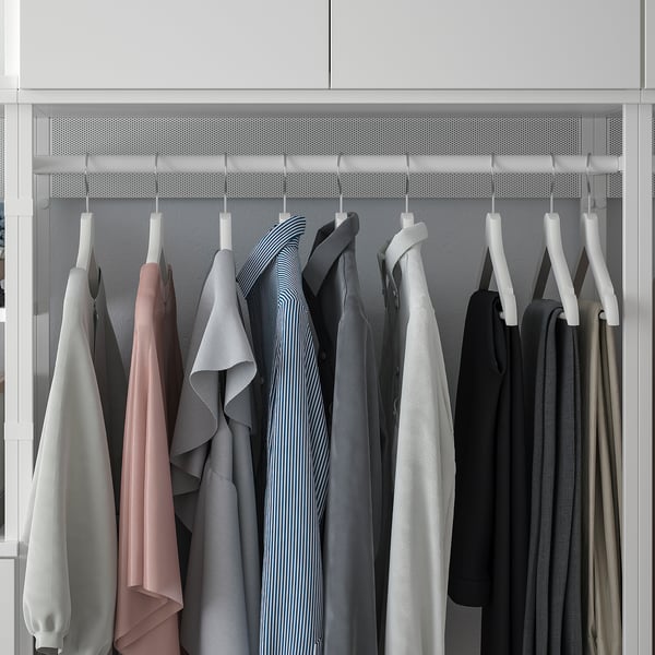 PLATSA - Storage comb w 6 doors+3 drawers, white/Fonnes white, 420x42x241 cm