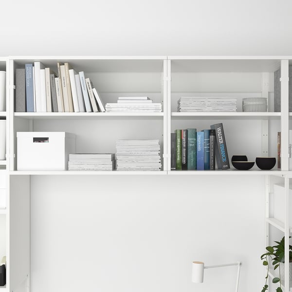 PLATSA - Storage comb w 6 doors+3 drawers, white/Fonnes white, 420x42x241 cm