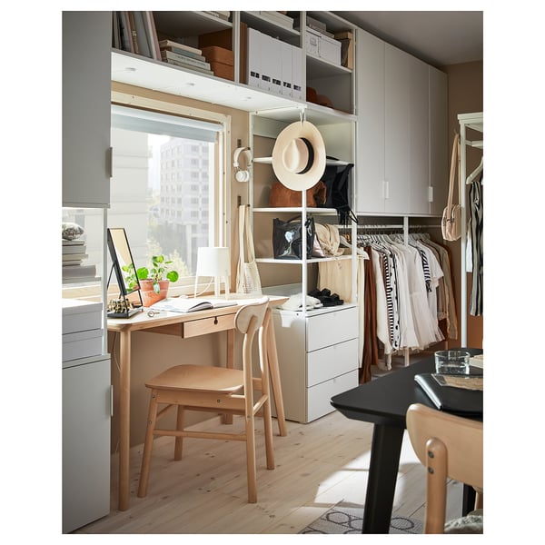 PLATSA storage comb w 6 doors+3 drawers, white/Fonnes white, 420x42x241 cm