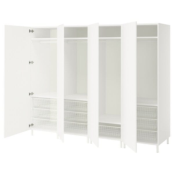 Ikea PLATSA - Wardrobe combination, white/Fonnes white, 240x57x191 cm