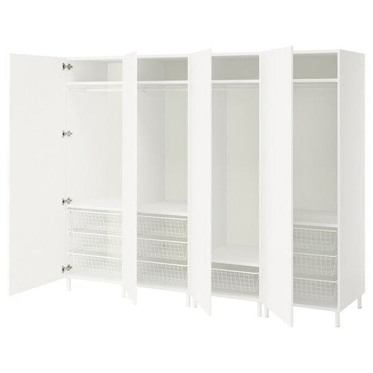 Ikea PLATSA - Wardrobe combination, white/Fonnes white, 240x57x191 cm