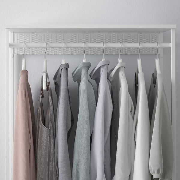 PLATSA open clothes hanging unit, white, 80x40x120 cm