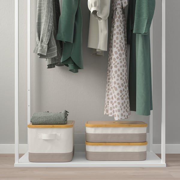 PLATSA open clothes hanging unit, white, 80x40x180 cm