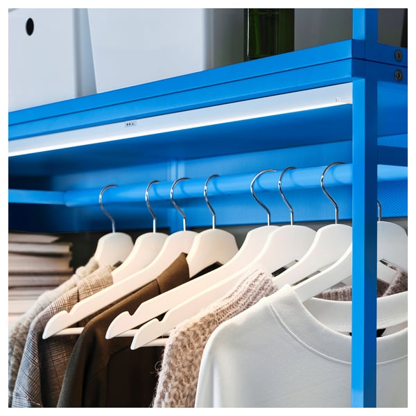 PLATSA open clothes hanging unit, blue