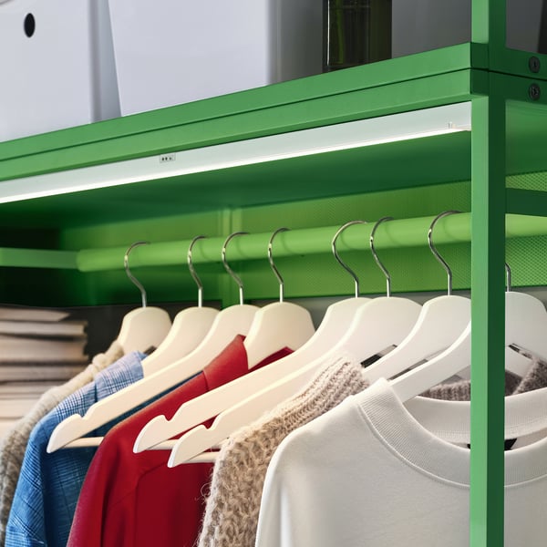 PLATSA open clothes hanging unit, green, 80x40x120 cm