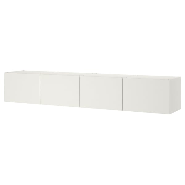 PLATSA wall storage, white Fonnes/white, 240x42x40 cm