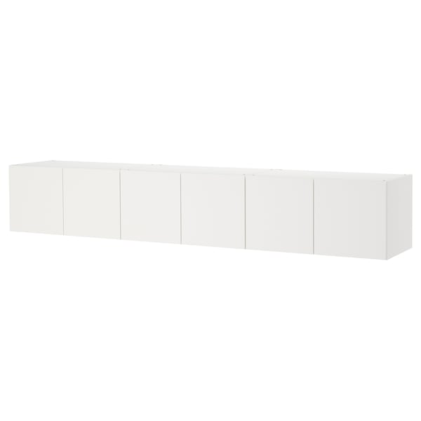 PLATSA wall storage, white/Fonnes white, 240x42x40 cm