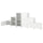 PLATSA wardrobe w 10 doors, white/Fonnes white, 360x42x133 cm