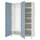 PLATSA wardrobe with 2 doors, white/Sannidal blue, 120x57x191 cm