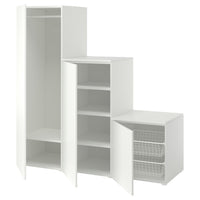 PLATSA wardrobe with 3 doors, white/Fonnes white, 180x57x181 cm