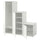 PLATSA wardrobe with 3 doors, white/Fonnes white, 180x57x181 cm