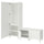 PLATSA wardrobe with 3 doors, white/Sannidal white, 180x42x191 cm