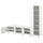 PLATSA wardrobe with 4 doors, white/Fonnes white, 240x57x191 cm