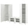 PLATSA wardrobe with 4 doors, white/Fonnes white, 240x57x191 cm