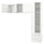 PLATSA wardrobe with 5 doors+3 drawers, white/Fonnes white, 240x42x241 cm