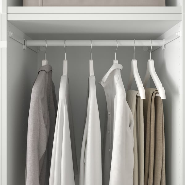 PLATSA - PLATSA Wardrobe w 6 doors, white/Fonnes white, 240x57x231 cm