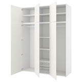 PLATSA wardrobe w 6 doors, white/Fonnes white, 180x57x241 cm