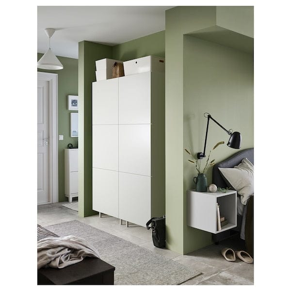 Ikea PLATSA - Wardrobe w 6 doors, white/Fonnes white, 120x42x191 cm