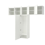 PLATSA wardrobe w 6 doors, white Fonnes/white, 300x42x241 cm