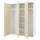 PLATSA wardrobe w 6 doors, white/Kalbåden lively pine effect, 180x57x221 cm