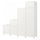 PLATSA wardrobe w 6 doors, white/Sannidal white, 240x57x231 cm