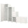 PLATSA wardrobe with 6 doors+3 drawers, white/Sannidal white, 300x57x231 cm