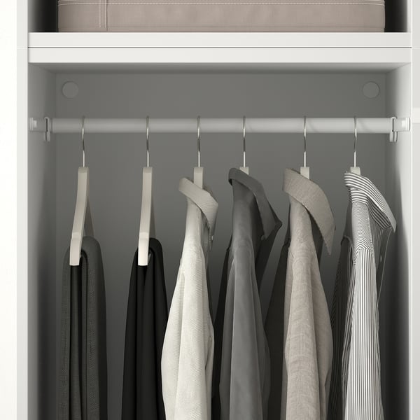 PLATSA - Wardrobe with 9 doors+3 drawers, white Kalbåden/lively pine effect FONNES white, 240x57x221 cm