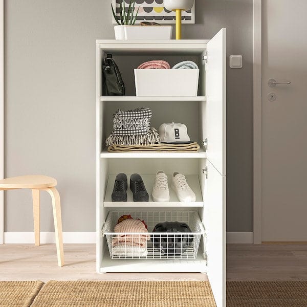 Ikea PLATSA - Storage combination with doors, white/Fonnes white, 60x57x123 cm