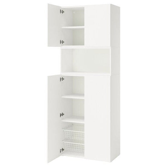 Ikea PLATSA - Storage combination with doors, white/Fonnes white, 80x42x221 cm