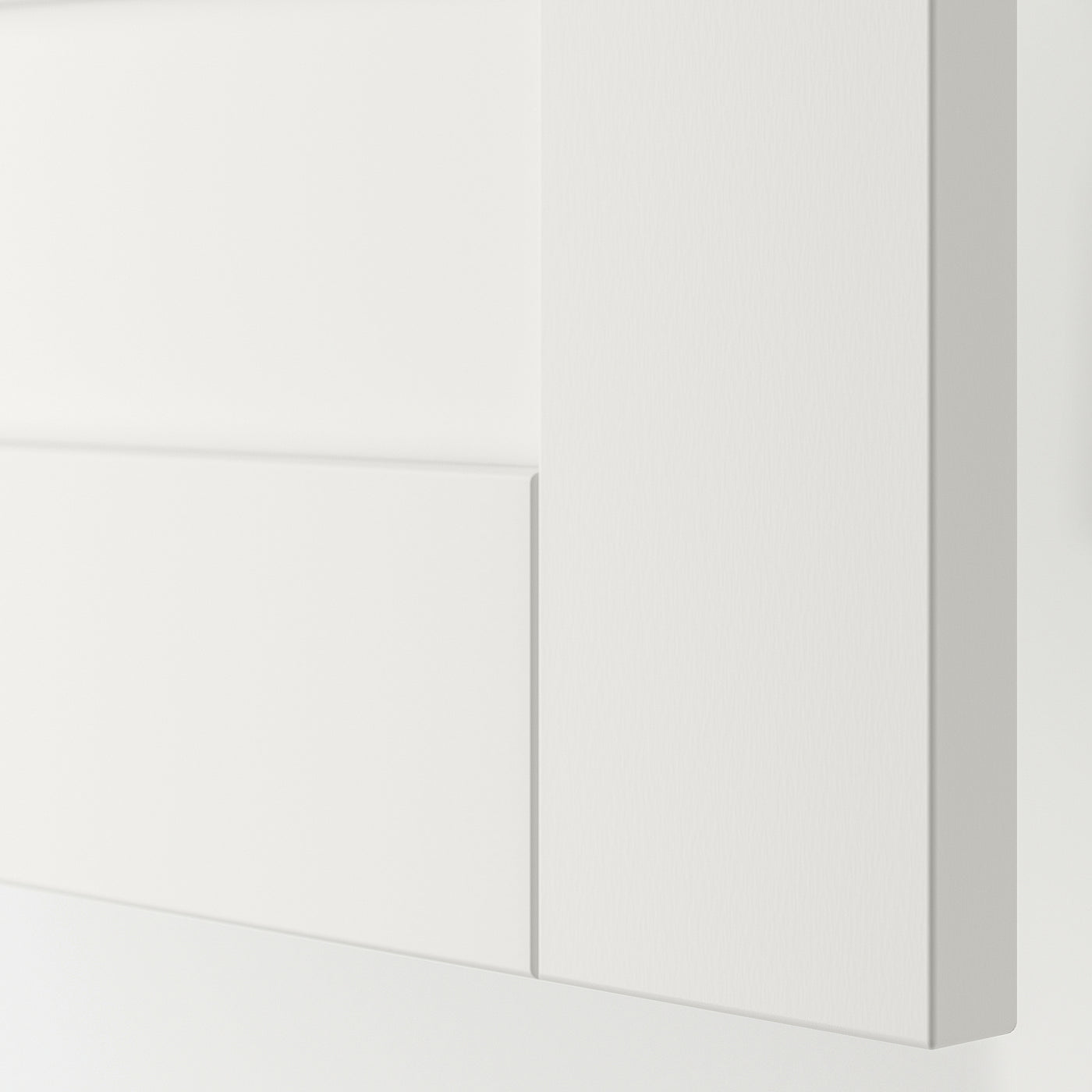 PLATSA cabinet with doors and drawers, white/Sannidal white, 180x57x103 cm