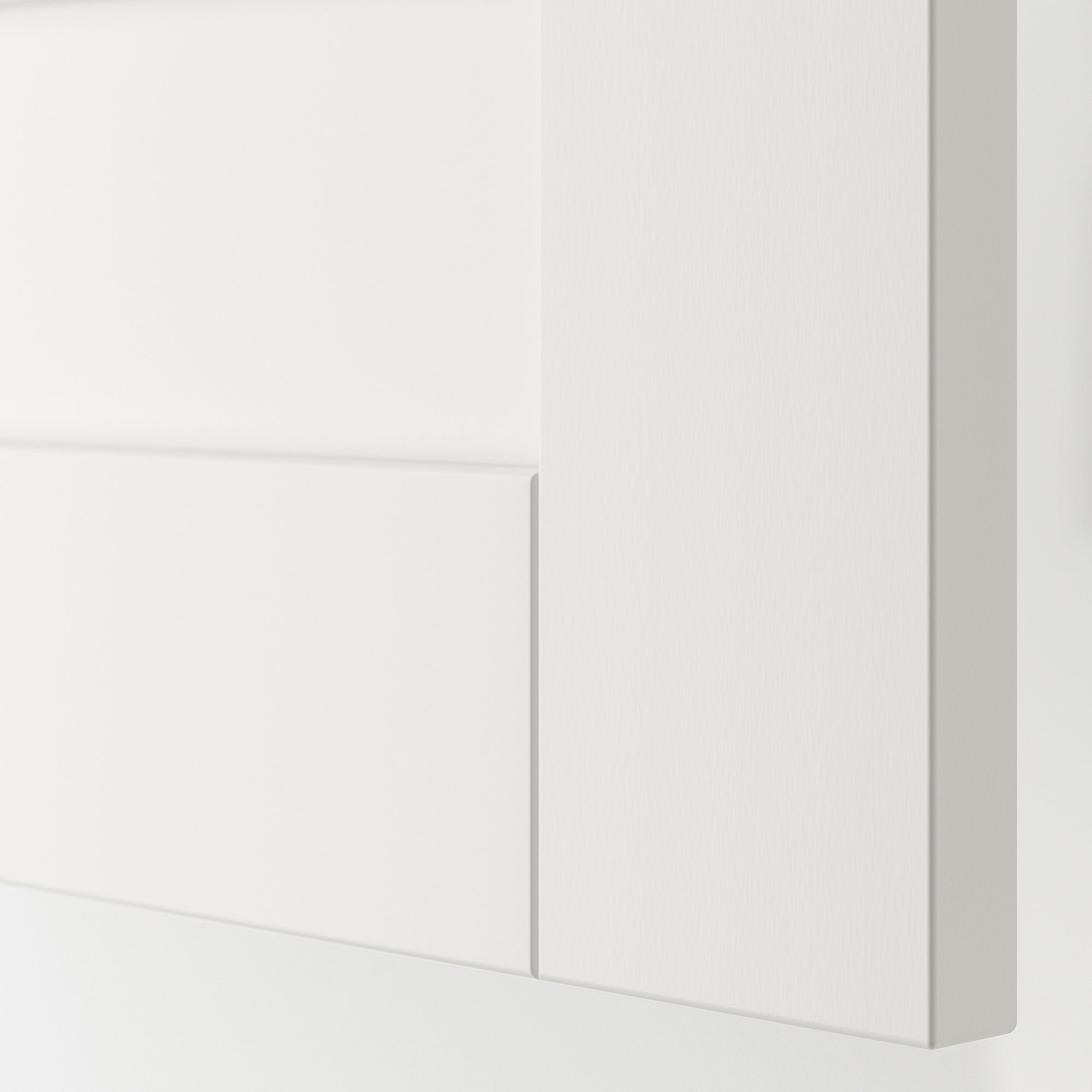 PLATSA cabinet with doors and drawers, white/Sannidal white, 180x57x103 cm