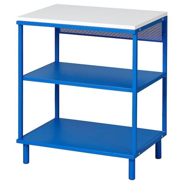 Ikea PLATSA - Open shelving unit, white/blue, 60x42x73 cm