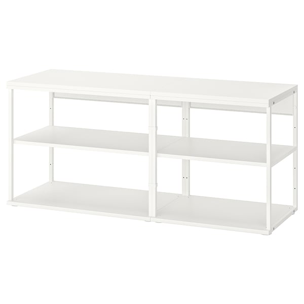 PLATSA open shelving unit, white, 140x40x63 cm